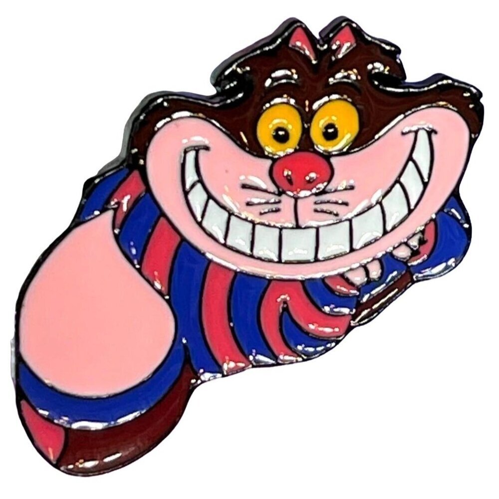 Cheshire Lapel Pin Cat Alice Wonderland Stripped Cat Brooch Pin Jewelry Badge